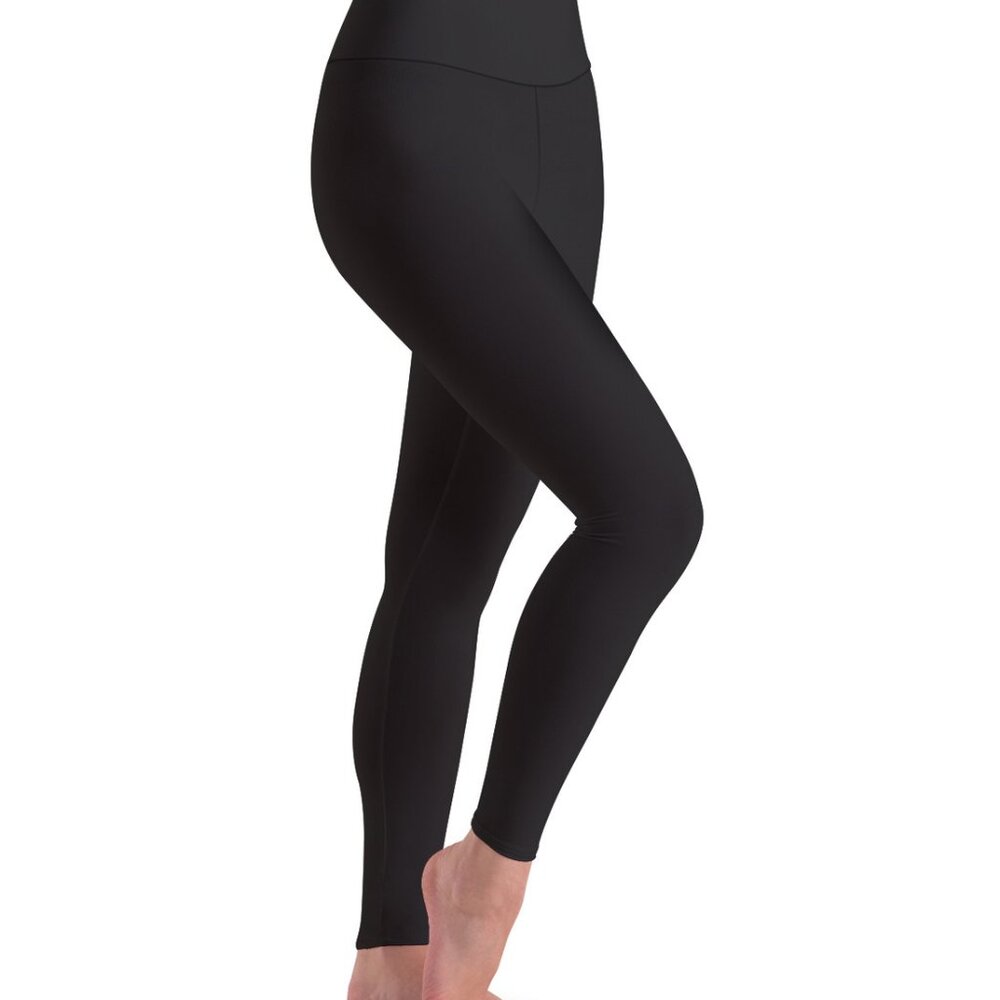 NWT Womens Medium Motion Brand Black Grey High Waist Ankle Length Leggings